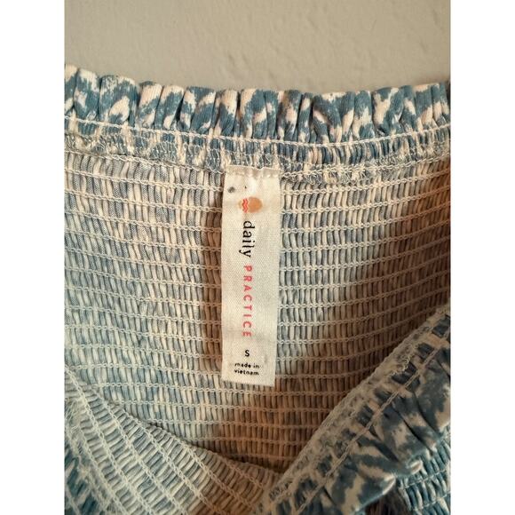 Anthropologie x Daily Practice Short Sleeve Maxi Dress Blue Size Small Comfort - Picture 5 of 9